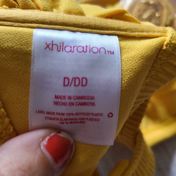 Mustard Textured Strapless Bikini Top - Picture 5 of 6